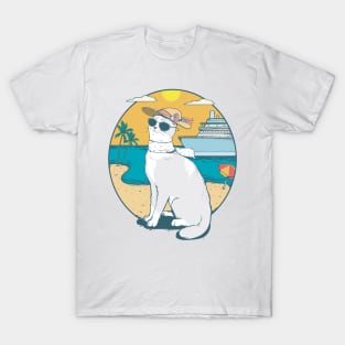 cat love sunset T-Shirt